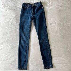 EVERLANE Jeans High Rise Skinny Womens Size 25 Tall Blue Zip Fly